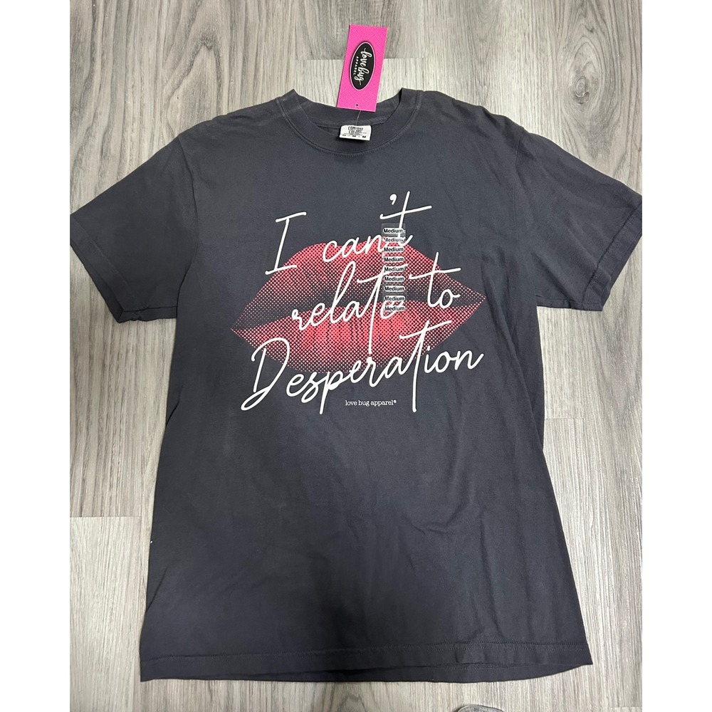 Taylor Swift Swifty T Shirt I Cant Relate To Desperation Lips Charcoal Medium